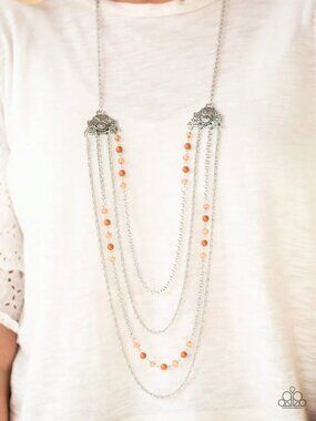 Paparazzi Jewelry Accessories - Pharaoh Finesse - Brown Necklace - Vintage